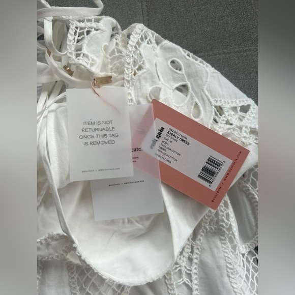 NWT Cult Gaia EVERLY DRESS midi size Medium in off white - Picture 9 of 16
